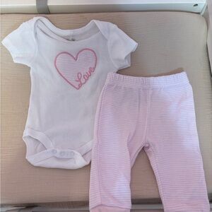 Pink and White Kids Matching Set